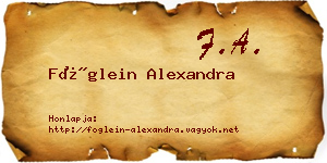 Föglein Alexandra névjegykártya