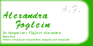 alexandra foglein business card